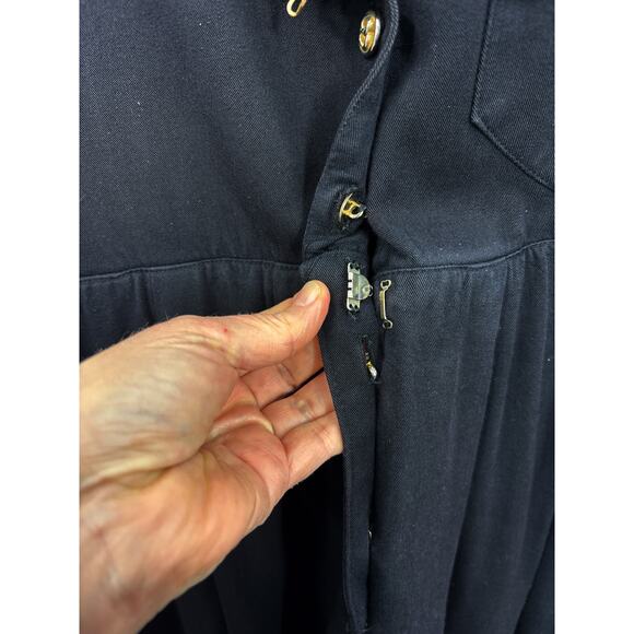 Vintage J. Frank Black Jumpsuit Gold Chains Wide Leg Sz 6 80s 90s Made In USA - Picture 6 of 8